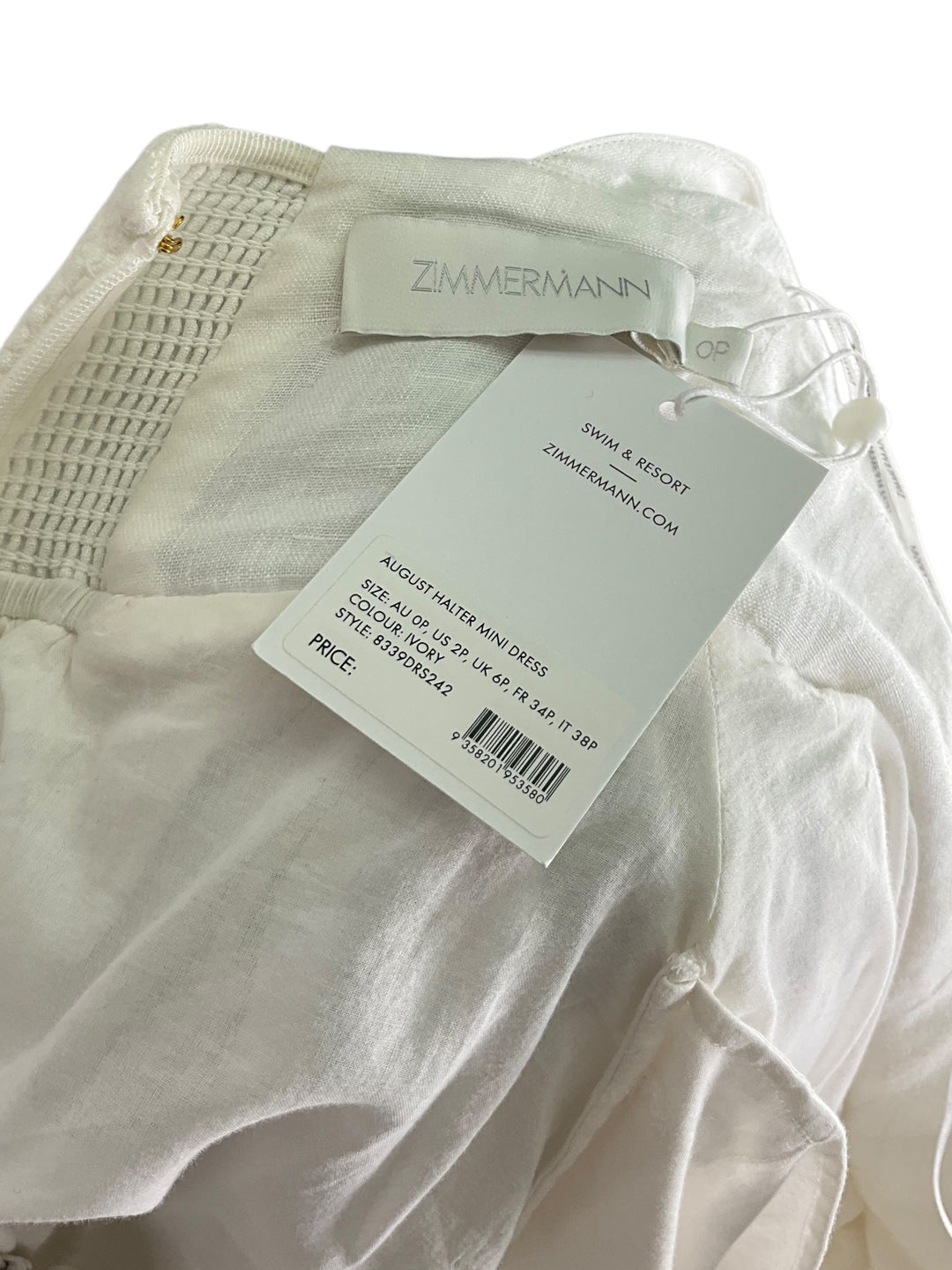zimmermann august halter mini dress ZIMMERMANN