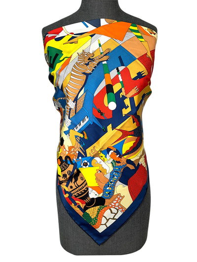 HERMES Silk Ca Decoiffe! Scarf 90 NEW-Consigned Designs