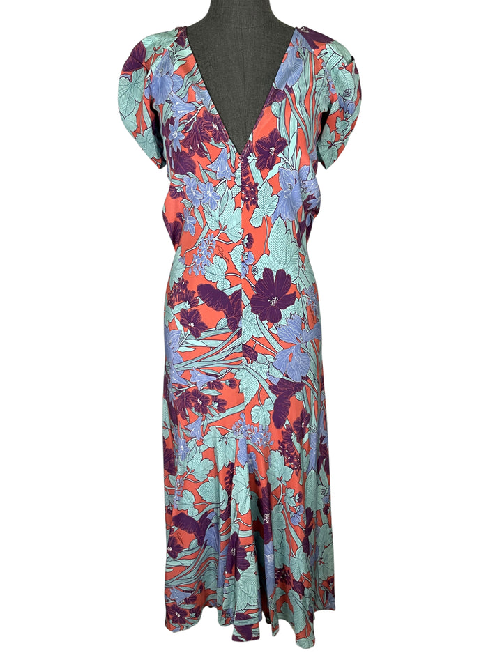 roberto cavalli maxi dress Floral maxi dress in blue - Roberto Cavalli