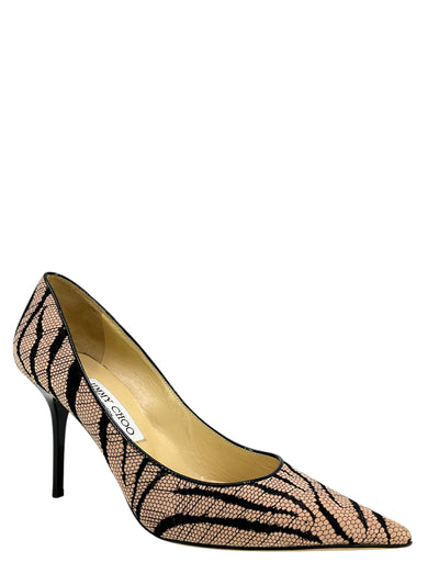 Jimmy Choo Agnes Zebra Print Pumps Size 7.5-Consigned Designs