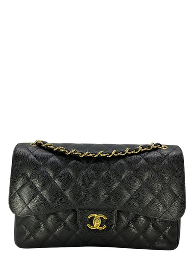 Chanel Quilted Caviar Jumbo Classic Double Flap Bag-Consigned Designs