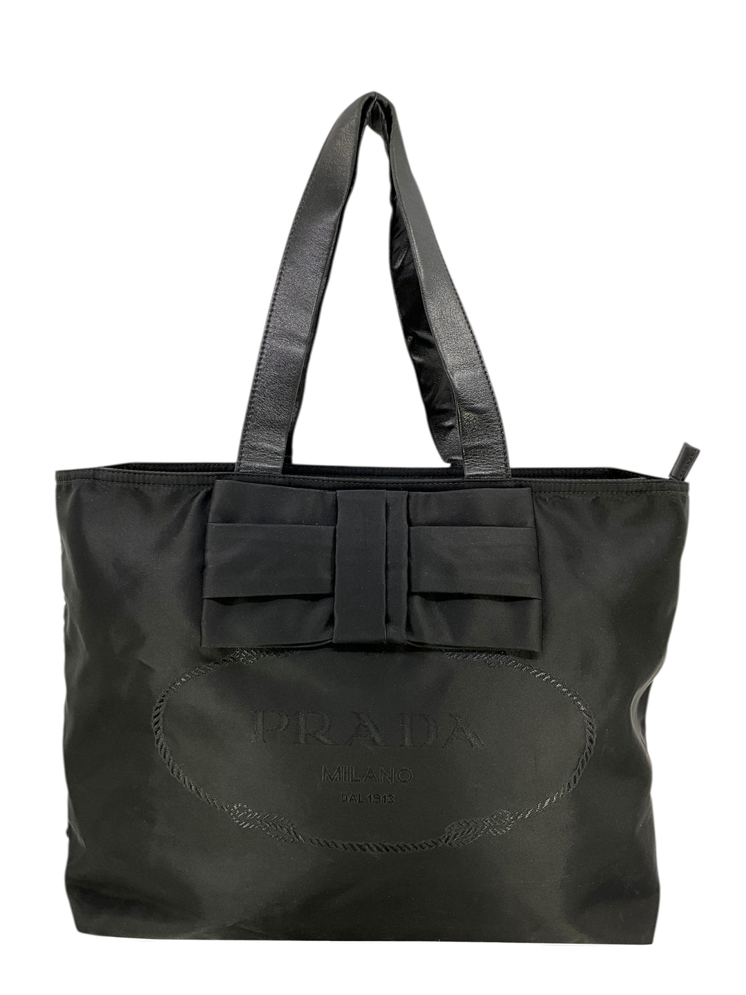 Prada Nylon Logo Ribbon Tote Bag - Consigned Designs