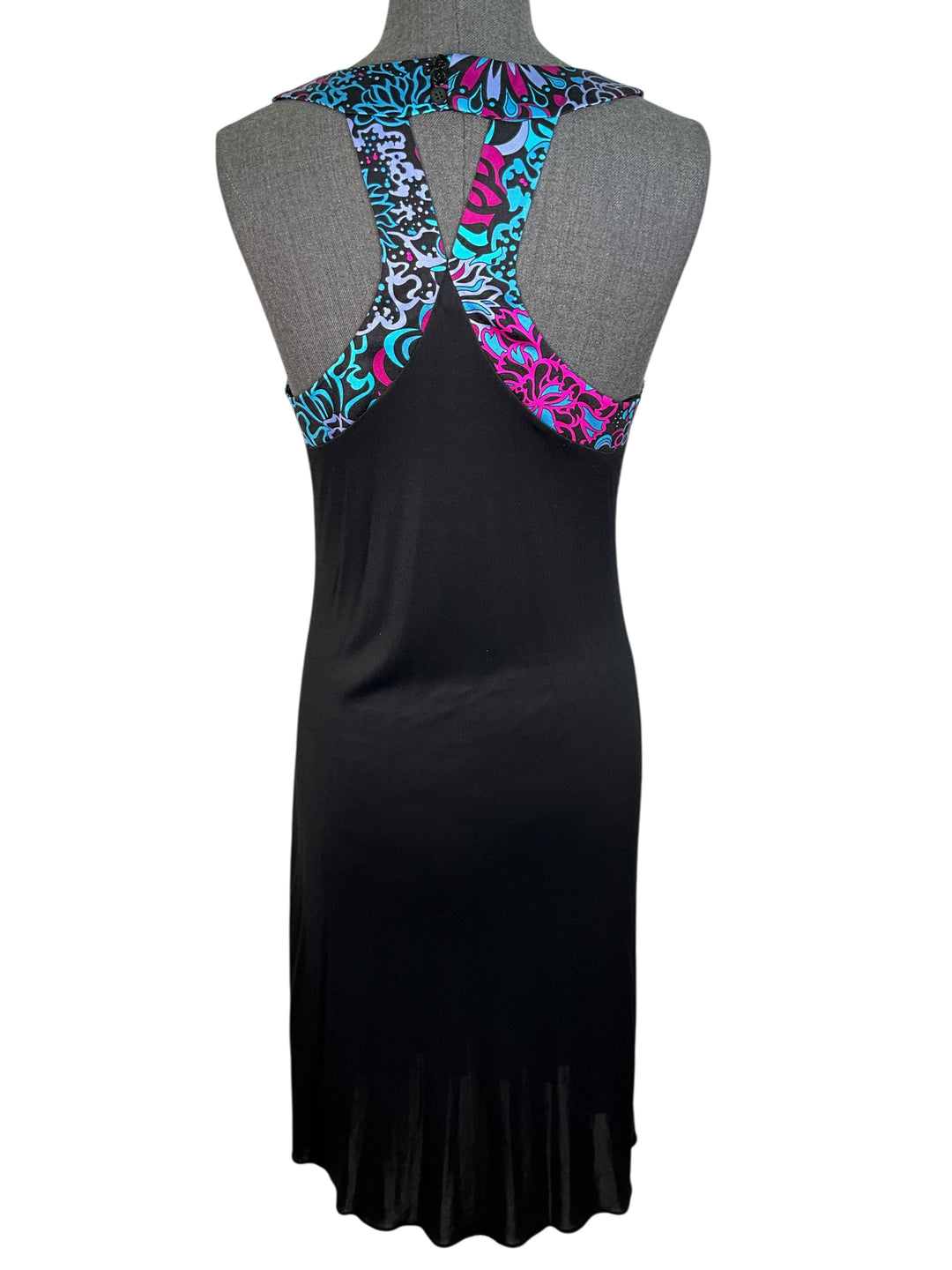 Emilio Pucci Silk Printed Trim Sleeveless Dress Size 10