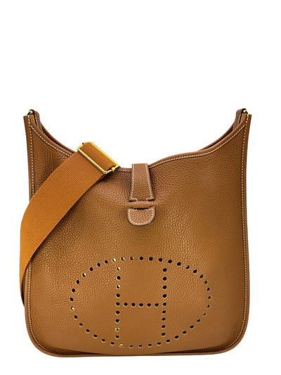 Hermes Evelyne III Taurillon Clemence GM Crossbody Bag-Consigned Designs