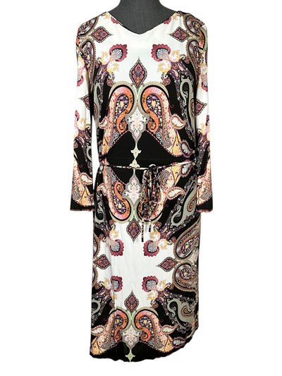 ETRO Paisley Printed Long Sleeve Midi Dress Size XL-Consigned Designs