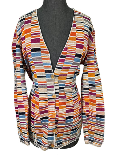 Missoni Sport Knit Cotton Long Cardigan Size XL-Consigned Designs