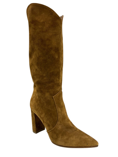Gianvito Rossi Suede Mid Calf Boots Size 8-Consigned Designs