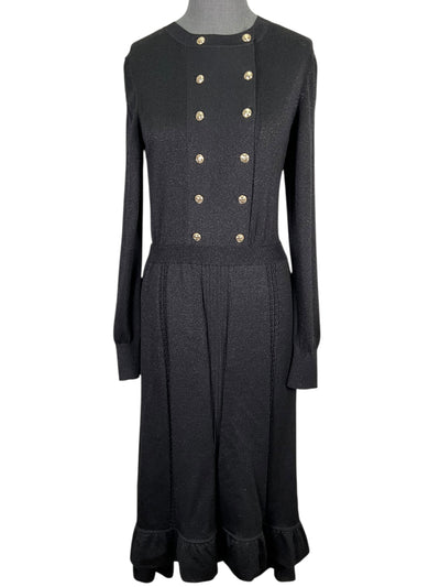 Chanel 2020 Long Sleeve CC Button Midi Dress Size S-Consigned Designs