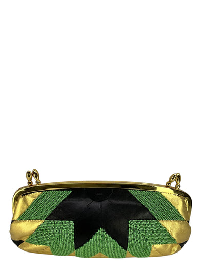 Chloe Vintage Beaded Leather Clutch-Consigned Designs