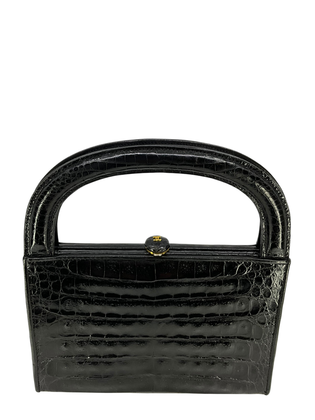 CHANEL Vintage Crocodile CC Kiss Lock Handle Bag - Consigned Designs