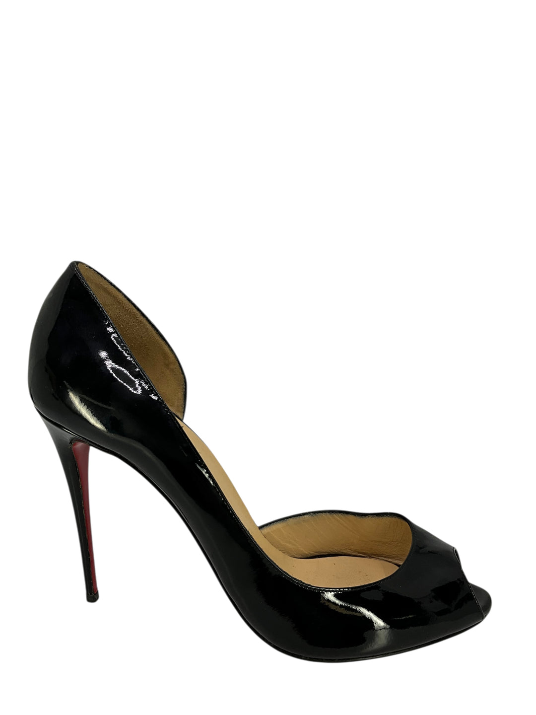 Christian Louboutin Patent Leather Half D'Orsay Pumps Size 11