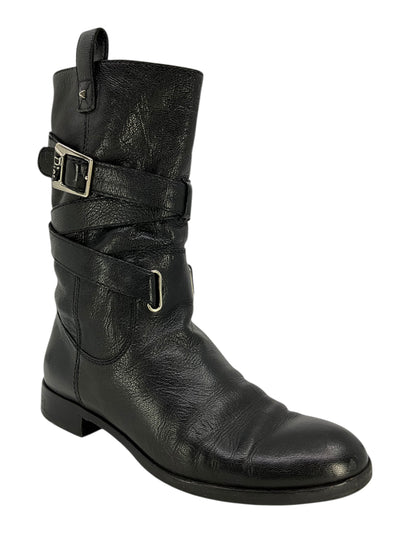 Christian Dior Leather Biker Boots Size 7.5-Consigned Designs