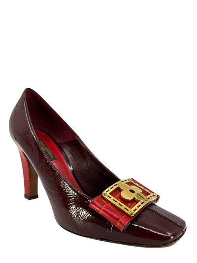 Louis Vuitton Patent Leather Fleur Pumps Size 7-Consigned Designs