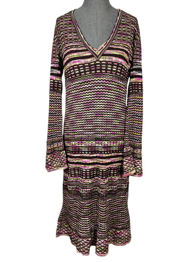 Missoni Striped Knit Long Sleeve Dress Size L-Consigned Designs