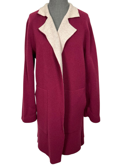 Akris Cashmere Reversible Colorblock Duster Coat Size 8-Consigned Designs