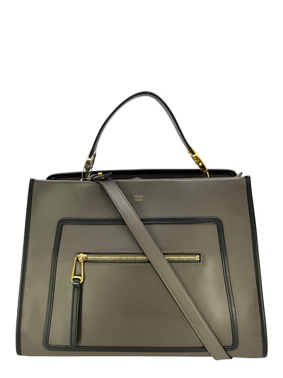 FENDI Runway Leather Medium Shopping Tote-Consigned Designs