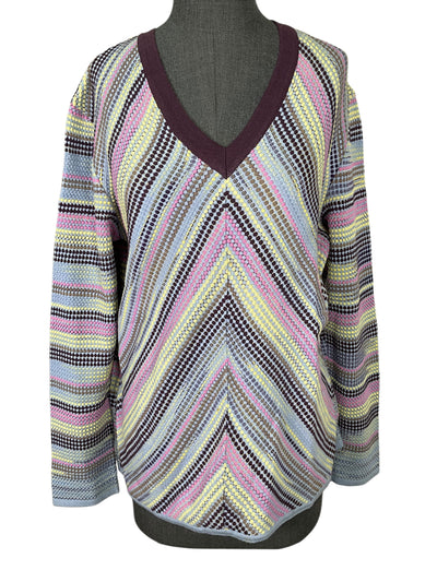 Missoni Knit V Neck Sweater Size XL-Consigned Designs
