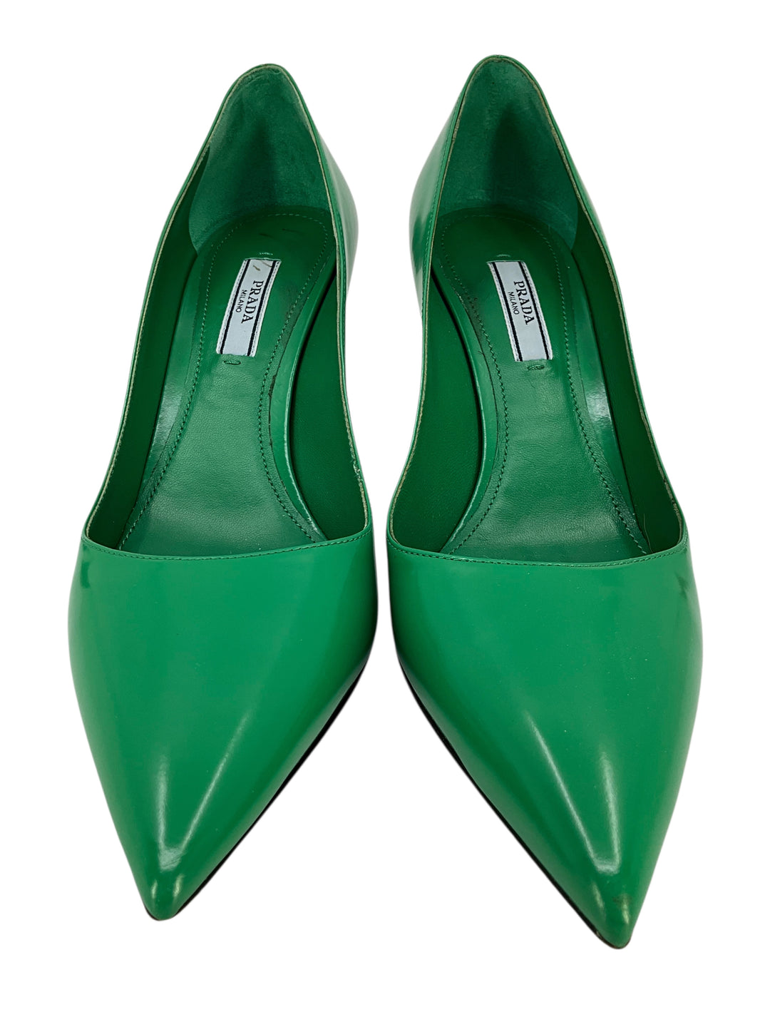 PRADA Leather Pointed Toe Pumps Size 7.5 - Consigned Designs PRADA Leather Pointed Toe Pumps Size 7.5 - Consigned Designs