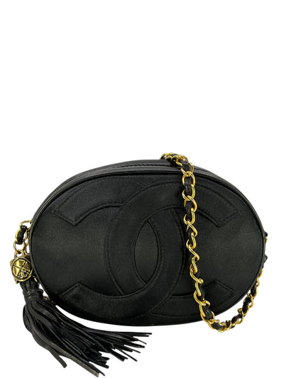 Chanel Vintage Oval CC Tassel Mini Crossbody Bag-Consigned Designs