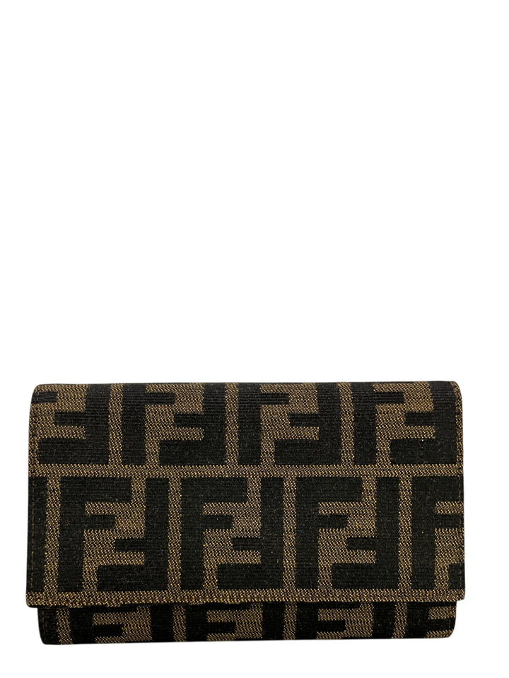 Fendi Vintage Zucca Canvas Snap Wallet - Consigned Designs display picture 1