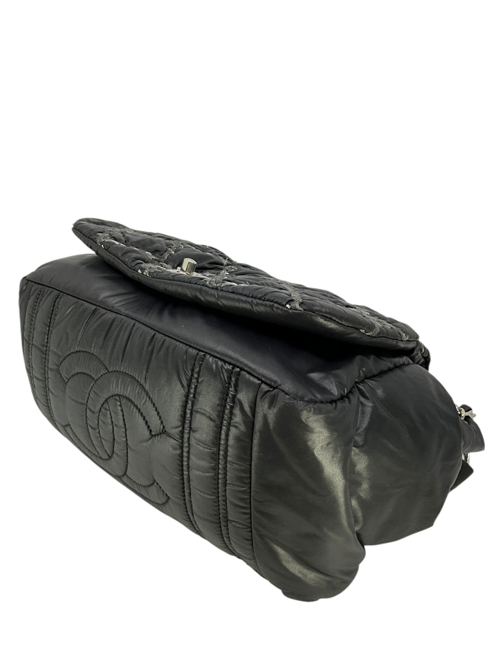 CHANEL Nylon Quilted Tweed Stitch Bubble Flap Bag - Consigned Designs