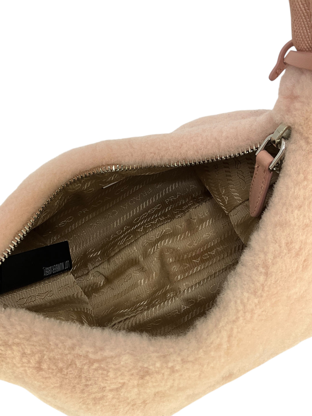 PRADA Re-Edition 2000 Shearling Mini Hobo Bag - Consigned Designs