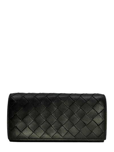 Bottega Veneta Intrecciato Nappa Long Snap Wallet-Consigned Designs