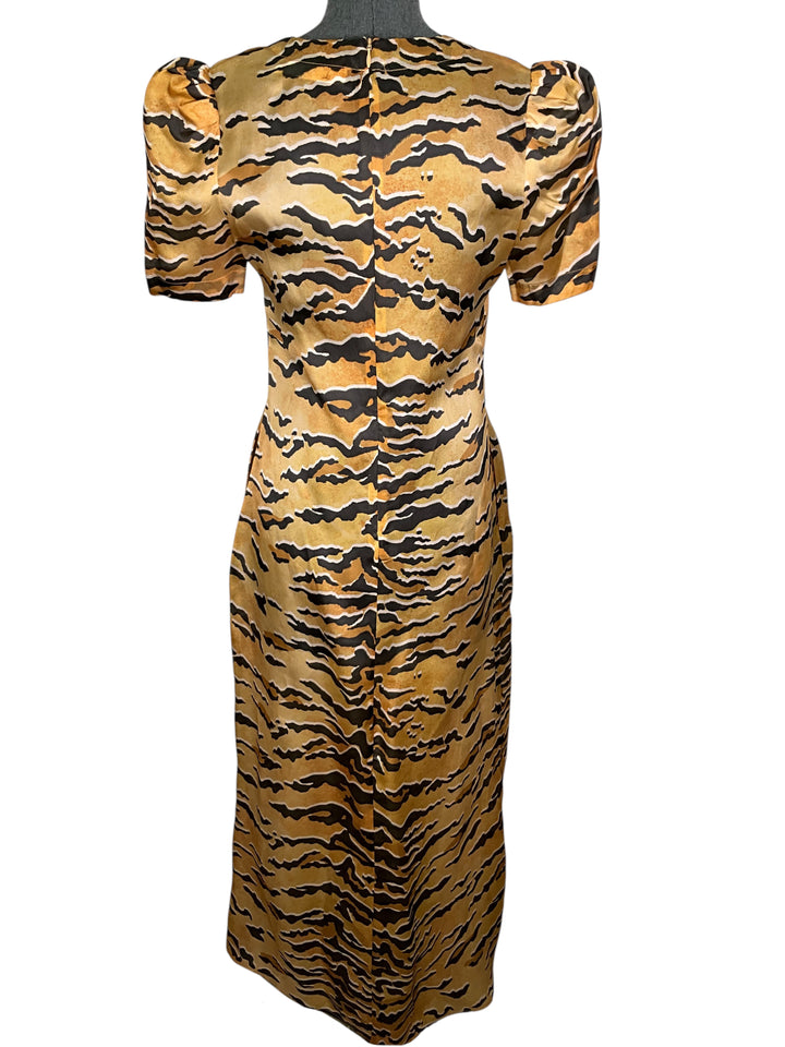 dress tiger print Nicole Cut from a rayon ponte knit (poly blend) with two inches of stretch Orange Tiger Print Latin-Rhythm Dress