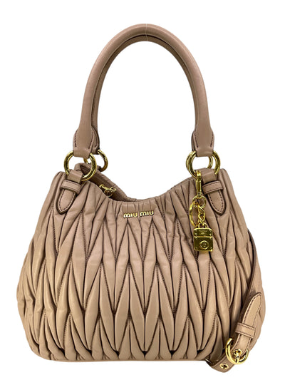 Miu Miu Matelasse Leather Convertible 2WAY Bag-Consigned Designs