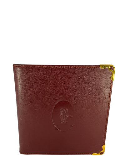 Cartier Must Line Leather Bi-Fold Wallet-Consigned Designs