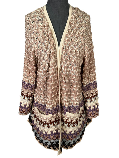 Missoni Textured Wool Open Cardigan Size M-Consigned Designs