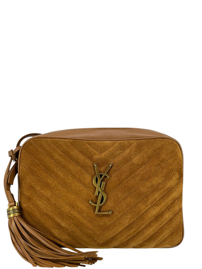 Saint Laurent Suede Calfskin Monogram Lou Camera Bag-Consigned Designs