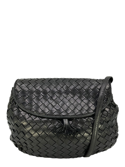 Bottega Veneta Vintage Intrecciato Leather Crossbody Bag-Consigned Designs