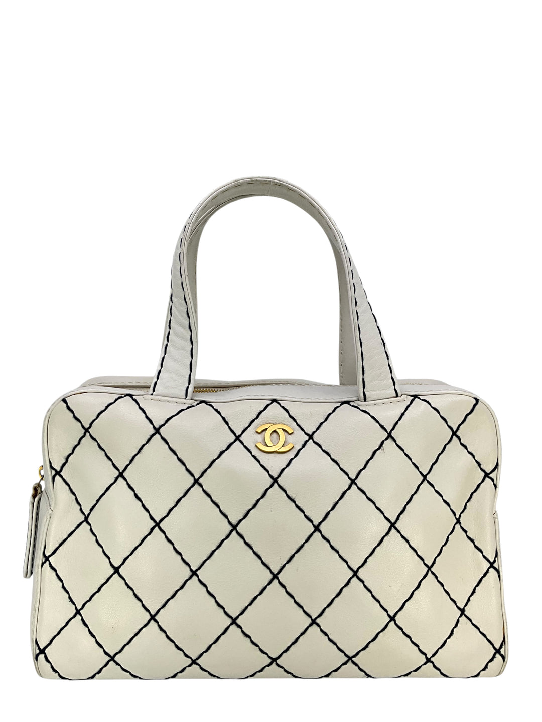 Chanel Wild Stitch Quilted Leather Surpique Tote - Consigned Designs