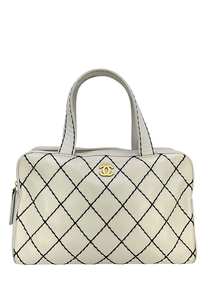 Chanel Wild Stitch Quilted Leather Surpique Tote - Consigned Designs