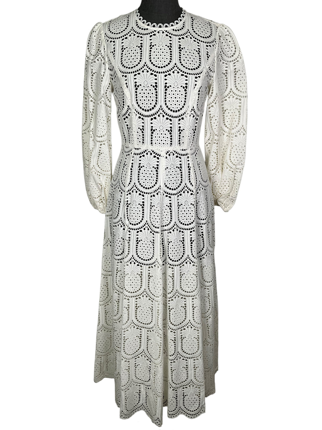 Zimmermann Wayfarer Pineapple Lace Midi Dress Size S