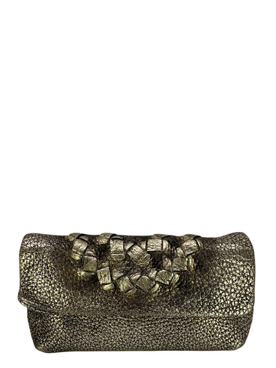 Bottega Veneta Metallic Mini Clutch Bag-Consigned Designs