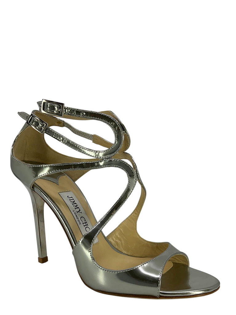 JImmy Choo Metallic Leather Lang Sandals Size 6 - Consigned Designs