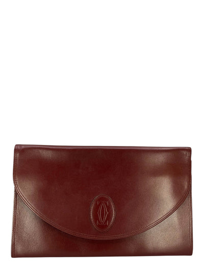 Cartier Must Line Large Leather Clutch-Consigned Designs