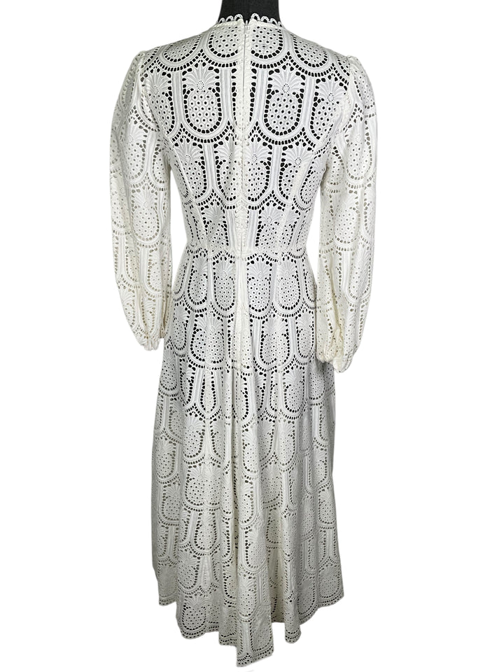 Zimmermann Wayfarer Pineapple Lace Midi Dress Size S