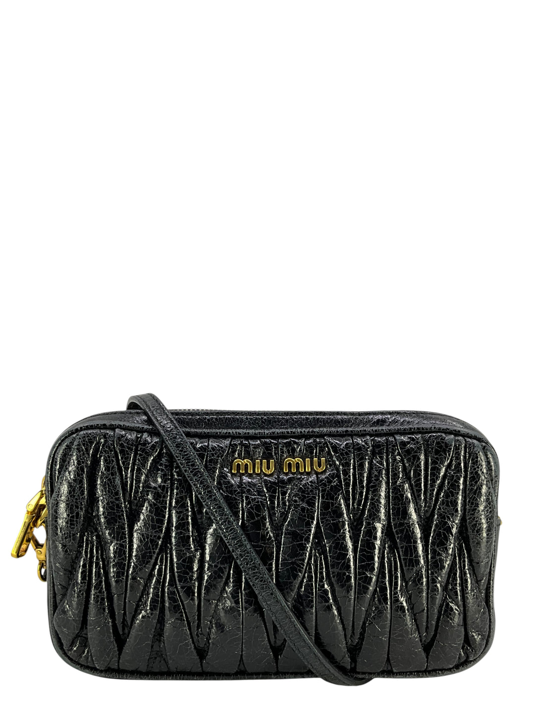 Miu Miu Matelasse Leather Mini Crossbody Bag - Consigned Designs