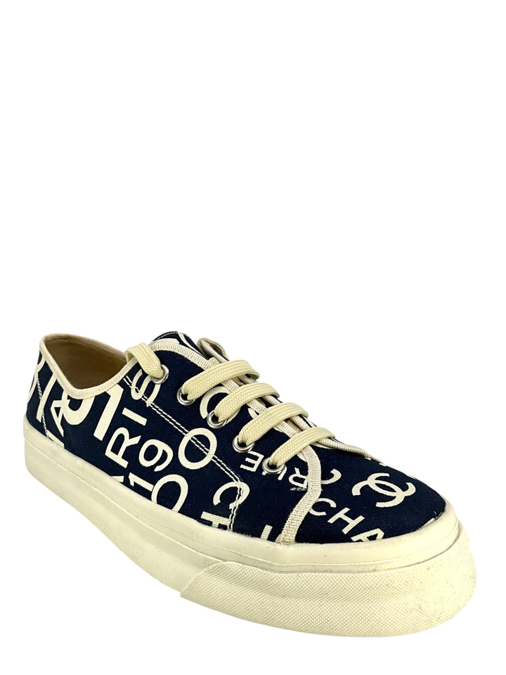 Chanel Vintage 31 Rue Cambon Canvas Sneakers Size 9 - Consigned