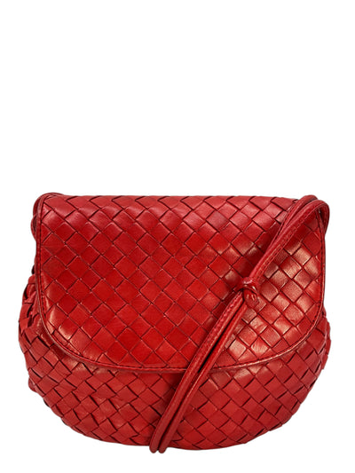 Bottega Veneta Vintage Intrecciato Leather Crossbody Bag-Consigned Designs