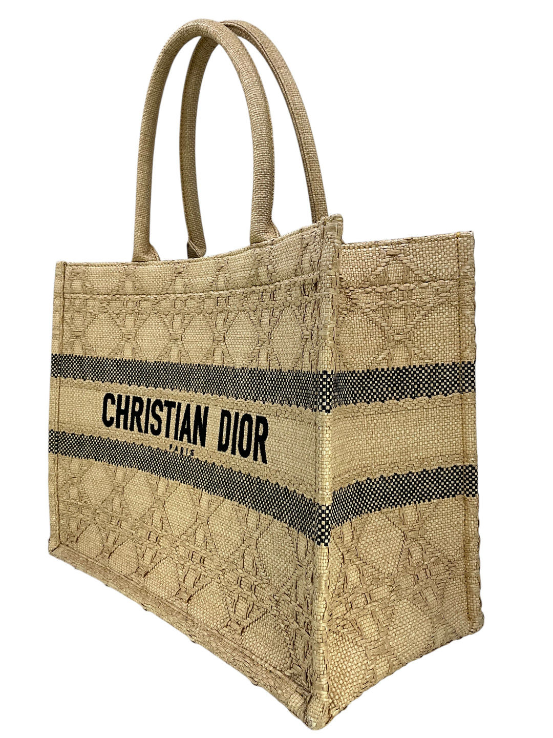 Christian Dior Raffia Medium Book Tote - Consigned Designs