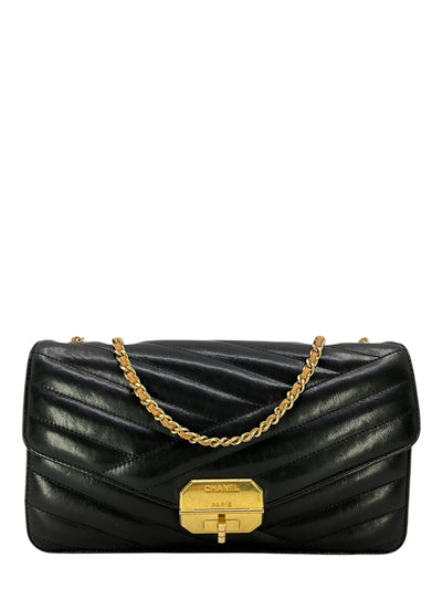 CHANEL Gabrielle Chevron Quilted Leather Medium Flap Bag-Consigned Designs