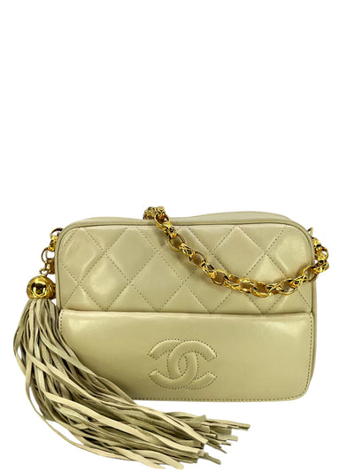 Chanel Vintage Lambskin Tassel Mini Camera Bag-Consigned Designs