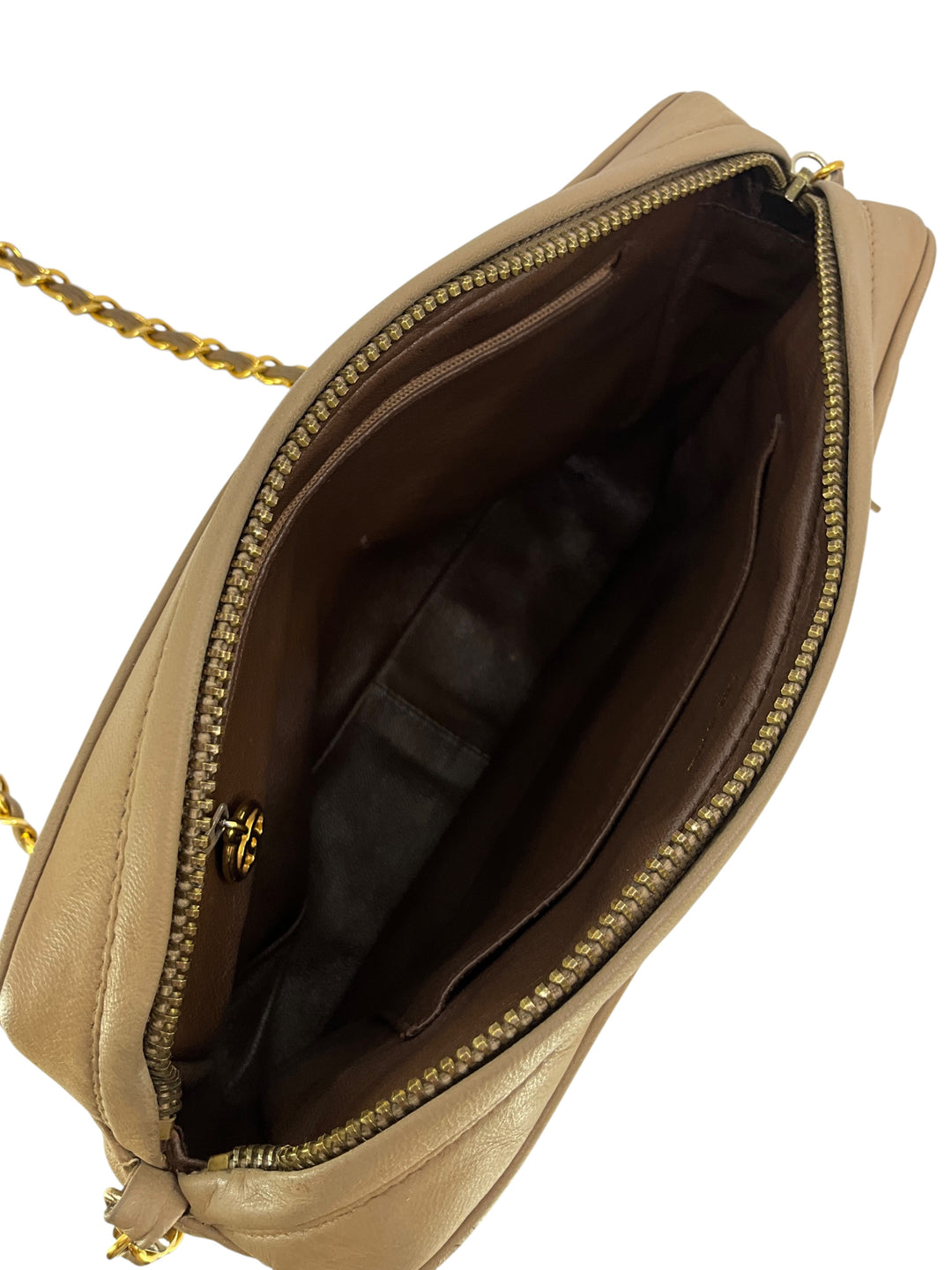 Chanel Vintage Front Pocket Quilted Lambskin Camera Bag