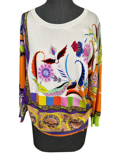 ETRO Silk Floral Printed Sweater Size XXL NEW-Consigned Designs