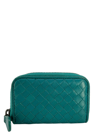 Bottega Veneta Intrecciato Woven Leather Card Holder-Consigned Designs