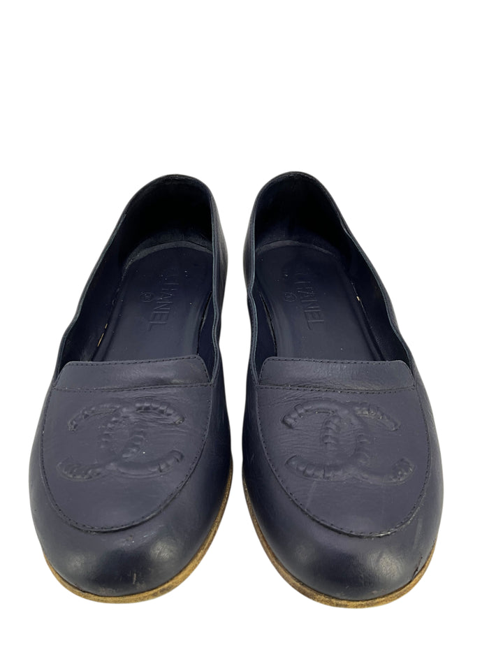 Chanel Lambskin CC Loafers Size 8 - Consigned Designs
